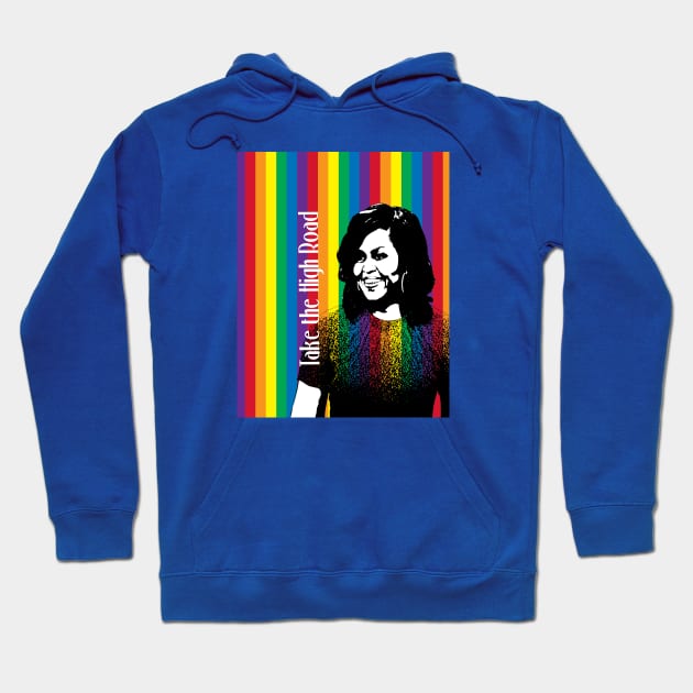 Michelle Obama Rainbow Hoodie by candhdesigns